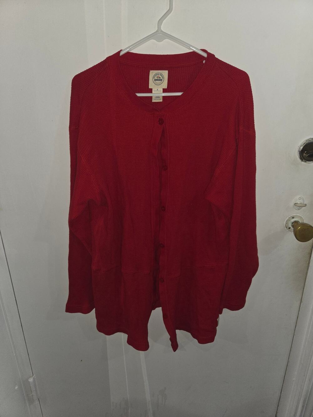 Victorias's secret country vintage red button front cardigan loungewear to S